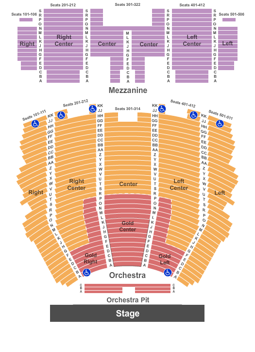 Centennial Hall A Beautiful Noise Seating Chart